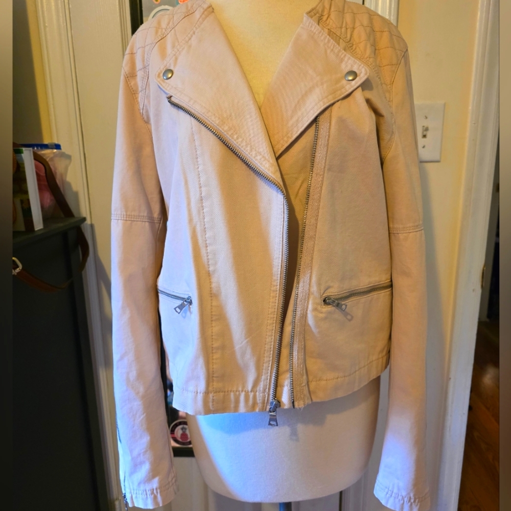 Women's Pale Pink/Blush Gap Moto Jacket